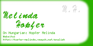 melinda hopfer business card